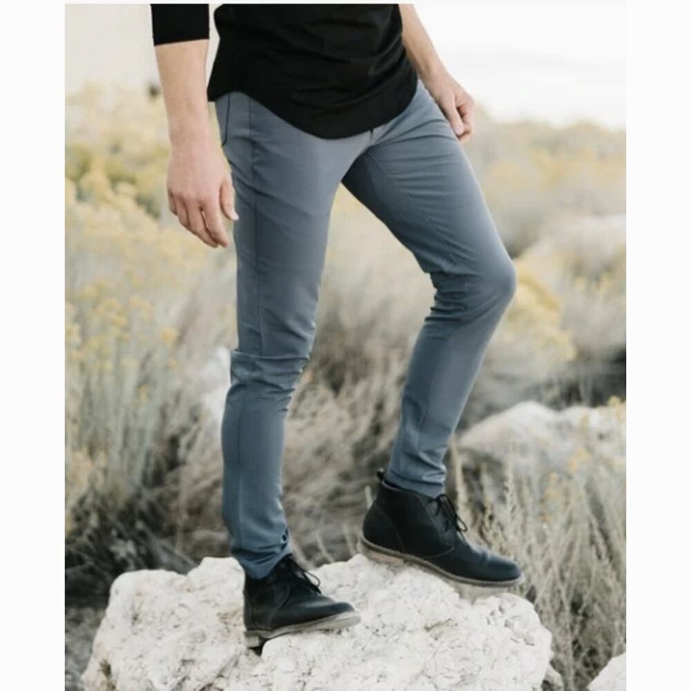 Zyia Active Men's Storm Gray Office Chino Pants 33" XXXL